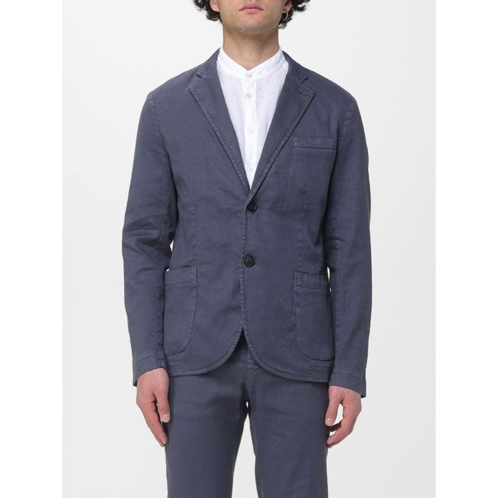 Mason's Single Breasted Cotton And Linen Blazer